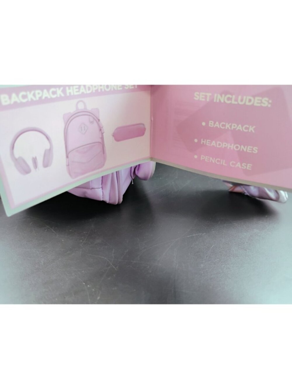 Pastel Lavender Backpack With Headphones Set Youth Adjustable Straps Durable - Picture 14 of 16